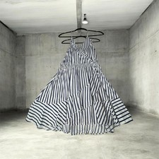 Express Dress Blue White Stripes Small