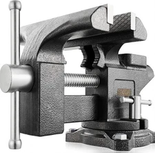 [Upgraded] Bench Vise 6” - Table Vice For Workbench, Utility Vise with Heavy D