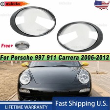 Pair Headlight Lens Cover Shellglue For Porsche 997 911 Carrera 2006-2012 Pair Headlight Lens Cover Shellglue For Porsche 997 911 Carrera 2006-2012