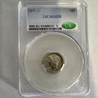 1941-S Mercury Dime 10C Silver 0.9 Fine CAC AU55FB KM#140 San Francisco