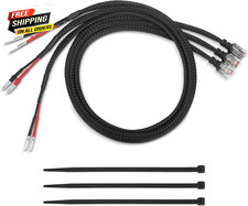 14" Upgraded Mirror Plug Wire Tap Radar Detector Hardwire Power   