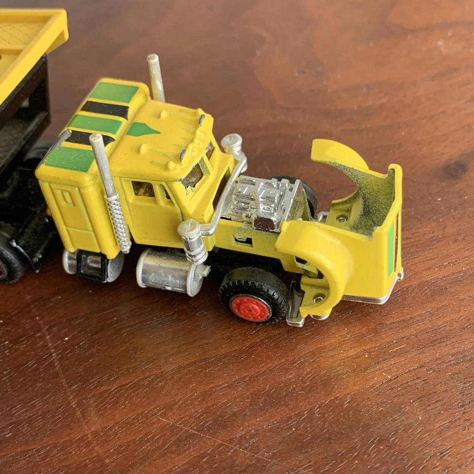 Semirremolque Kenworth Majorette Auto Line 5 Francia 1/87 amarillo fundido suelto Foto 3 de 4