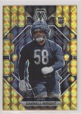 2023 Panini Mosaic Rookies Reactive Yellow Prizm Darnell Wright #307 11ds
