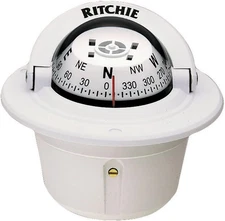 Ritchie Explorer Flush Mount Compass, White (F-50W) 
