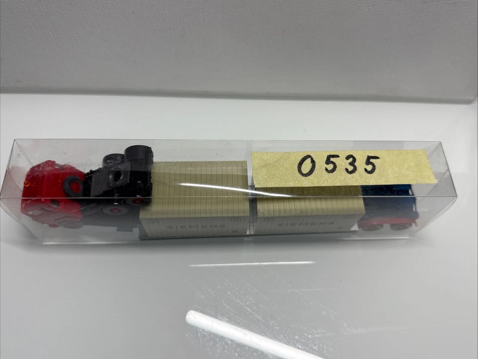 O535  1:87 Wiking 503 Magirus-Deutz Lkw Umbau Tieflader Schwertransport  Ladung  - Bild 4 von 4