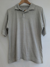 Best Training Mens Grey Short Sleeve Polo Shirt Size L
