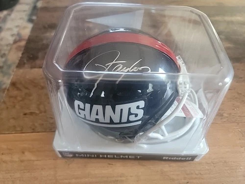 Lawrence Taylor Signed Auto Autograph Giants MINI Helmet Replica JSA