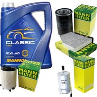 Inspektionspaket 5L Mannol Classic 10W-40 FüR Audi A3 1.6 VW Golf Plus Touran