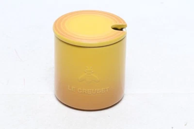 Le Creuset Stoneware 14oz Honey Pot Honey Dipper Nectar Yellow New