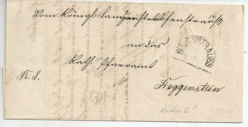 53) Faltbrf Vohenstrauss Pfarramt Roggenstein 1871