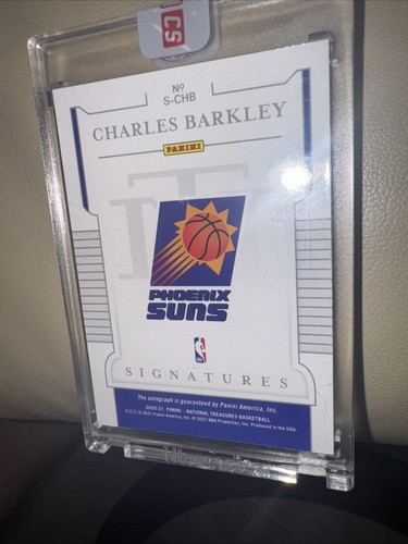 2020-21 National Treasures Charles Barkley Signature Auto /25 SSP Encased Sealed - Picture 6 of 6