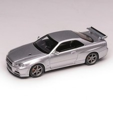 1/64 motorhelix Nissan skyline GT-R R34 v spec II Nissan Skyline Silver Age14+