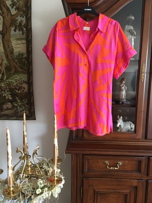 MILANO ITALY BLUSE Gr. 42 - NEUWERTIG Farbe orange / pink