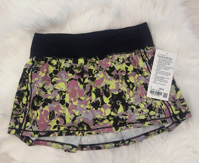 Lululemon Pace Rival Rival Size 2 Floral Black Pink Yellow 