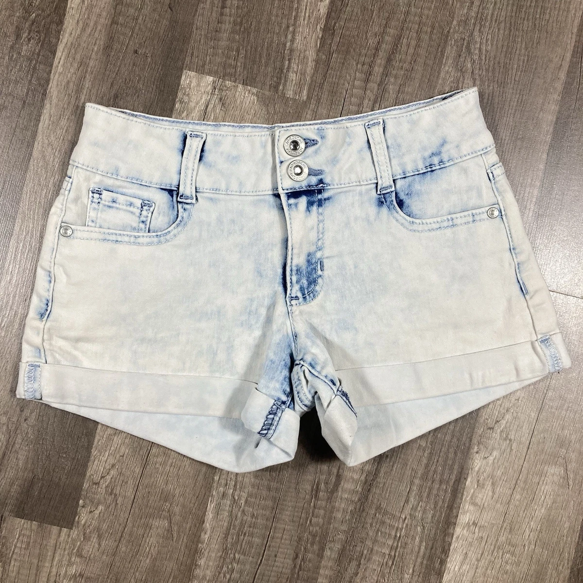 Short En Jean Stretch Blanc Jordache - Taille Fille 16 - Coton Mélangé - Occasion Excellent état
