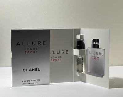 2 x Chanel Allure Homme Sport EDT Spray Sample 1.5ml / 0.05oz each NEW