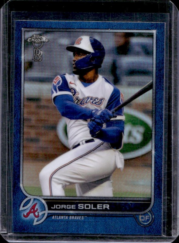 2022 Topps Chrome Ben Baller Edition Jorge Soler Refractor Blue #/75 Braves