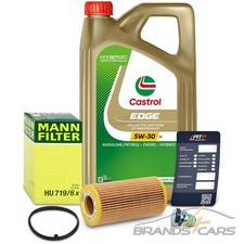 MANN-FILTER ÖLFILTER+5L CASTROL EDGE 5W-30 LL FÜR AUDI A4 B7 8E 2.0 TFSI 