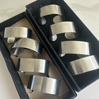 8 MOMA 70's Danish Modern Designer Svend Jensen Stainless Napkin Ring Holders — photo 4