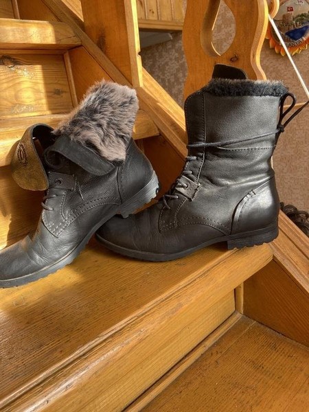 Women Bugatti Boots Grey Leather 37