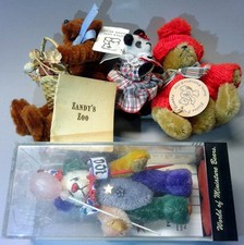 Miniature Teddy Bear Lot Fujita Gamble Little Gem World Of Miniature Bears Panda