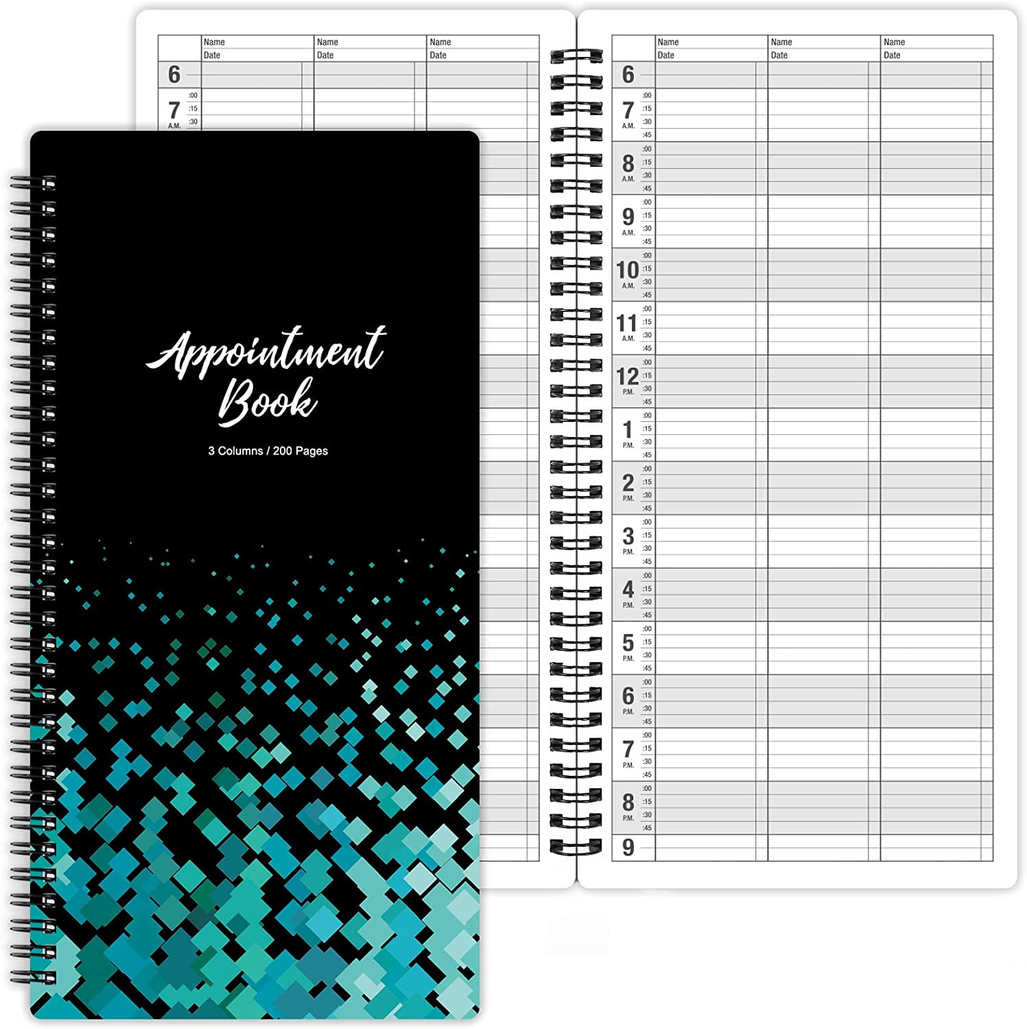 Appointment Book &ndash; Undated Salon Appointment Book, Daily＆Hourly Schedule Book wi