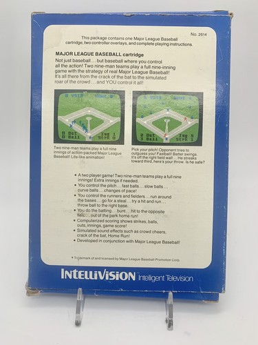 Major League Baseball Intellivision INTV Complete In box Manual Overlays - Picture 3 of 6