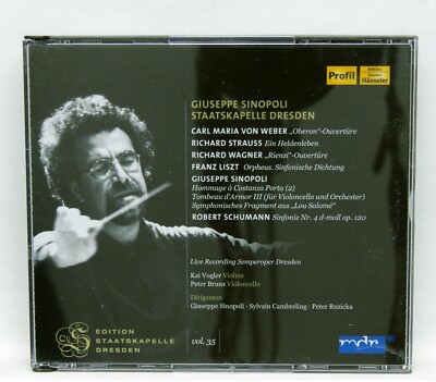 SINOPOLI, CAMBRELING - SCHUMANN symphony no.4 WEBER, WAGNER - HANSSLER 2xCDs NM