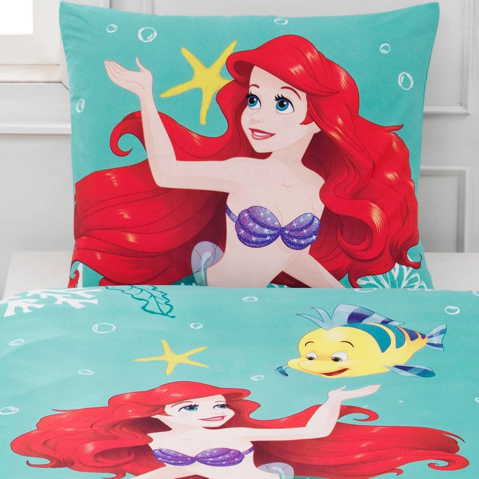 Disney Arielle die Meerjungfrau Kinder/Mädchen Bettwäsche 80x80 + 135x200 cm - Bild 3 von 4