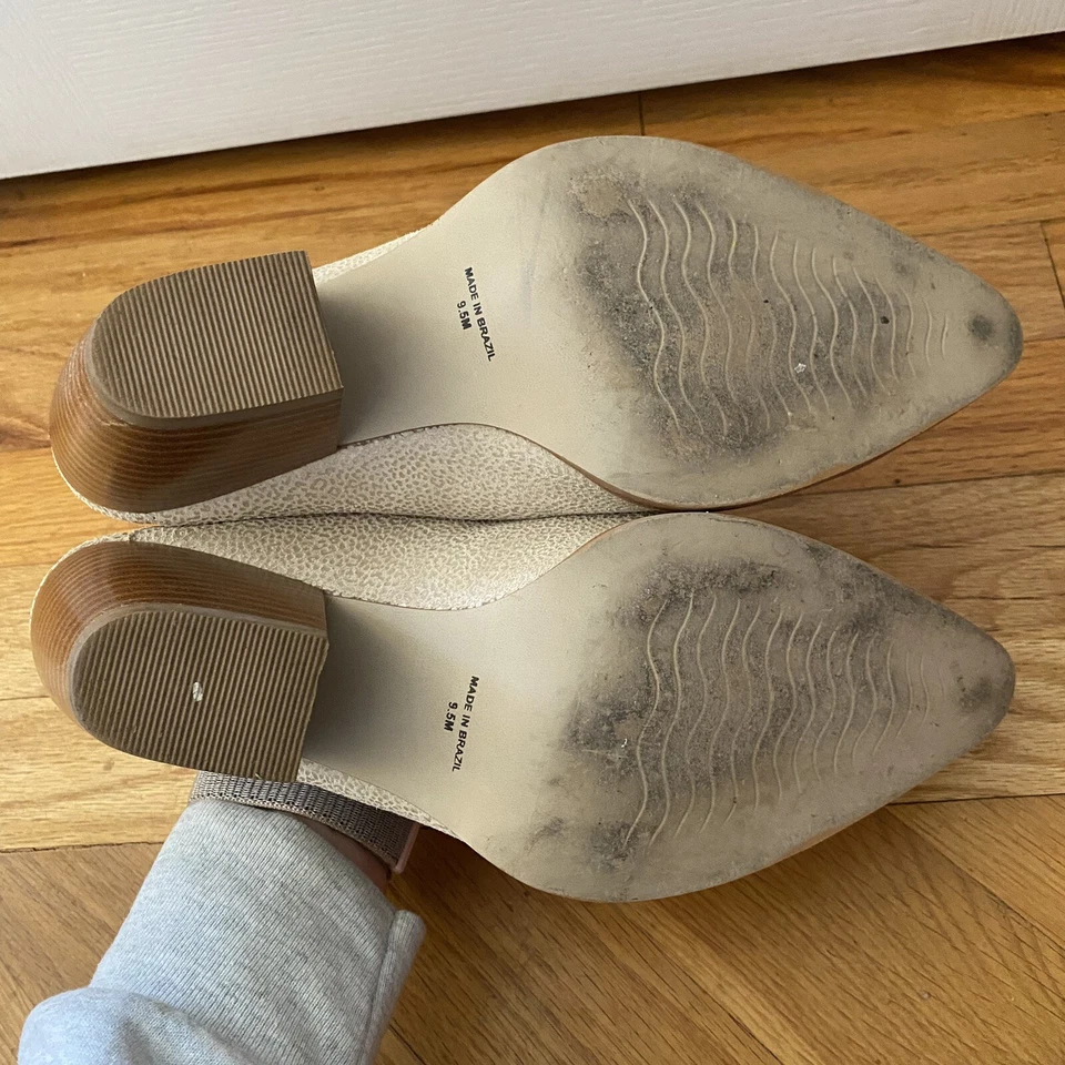 Matisse Cammy Suede Pointed Toe Western Mules Size 9.5 Women Leopard - Image 4 of 4