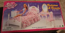 My Fancy Life Barbie Size Dollhouse Furniture Bed Room  Beauty Play Set