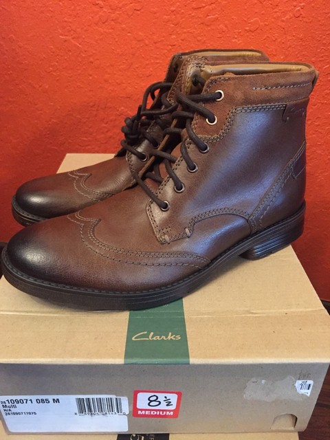 clarks wingtip boots