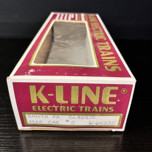 K-Line O Scale ATSF Classic Santa Fe Map Car #5 Single Door Box Car K-64235 - Picture 22 of 24