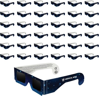 Solar Eclipse Glasses 50 pack - 2024 CE and ISO Certified Galaxy Design