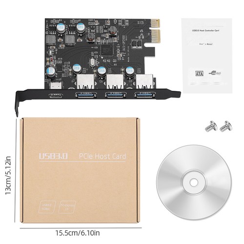 PCI-E 1 To USB 3.0 Hub Splitter Controller Support Use for WindowsXP/7/8/8.1/10 - Imagen 11 de 11