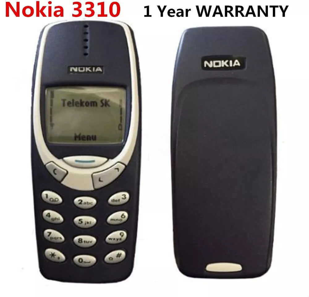 Nokia 3310 Navy blue Unlocked 2G GSM 900/1800 Mobile Phone (with Snake II  Game)