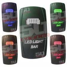 "LED Light Bar" 20A 12V On/Off Rocker Switch Male Spade Terminal, Multiple Color