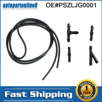 2M Windshield Washer Squirter Nozzle Kit Spray Pump Hose Connector Wiper Tube