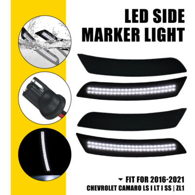 LED Side Marker Turn Signal Light Blinker for 2016-2021 Light Chevrolet Camaro