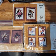 The Creative Circle Crewel A Little Boys World Cattails Basket Roses Daisies Kit