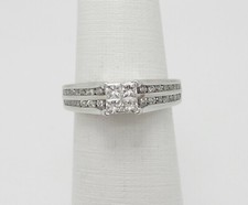 1CT Natural Diamond Engagement Anniversary Wedding Bridal Ring 14K White Gold