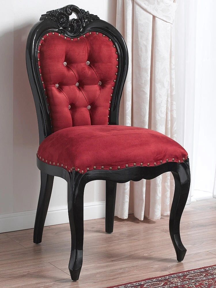 Burgundy on sale velvet chair