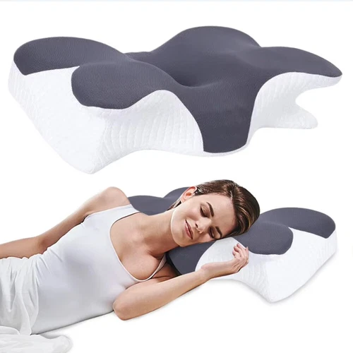 Ergonomic Memory-Foam Pillow for Neck Shoulder Pain Relief Sleeping Side Sleeper - Picture 4 of 19
