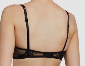 $184 Lise Charmel Women's Black Ecrin Glamour Demi Cup Underwire Bra Size 32B