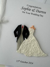 WHITE COTTON CARDS Hochzeitskarte – 16x16 Cm, Handgefertigt, Mit Glitzer & Strass, Inkl. Umschlag