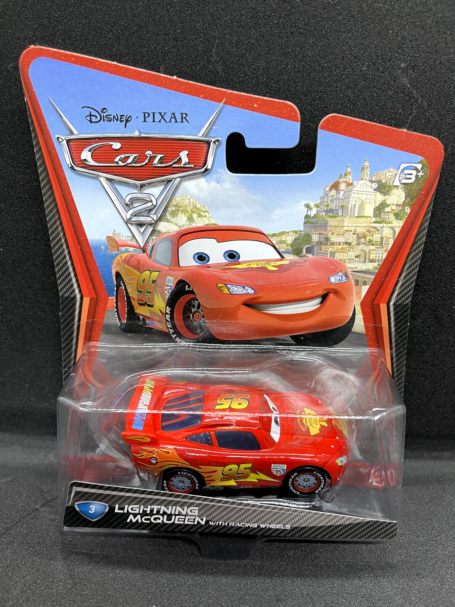 Disney Pixar Cars Movie Lighting McQueen With Racing Wheel #3 Die Cast  Toy Car