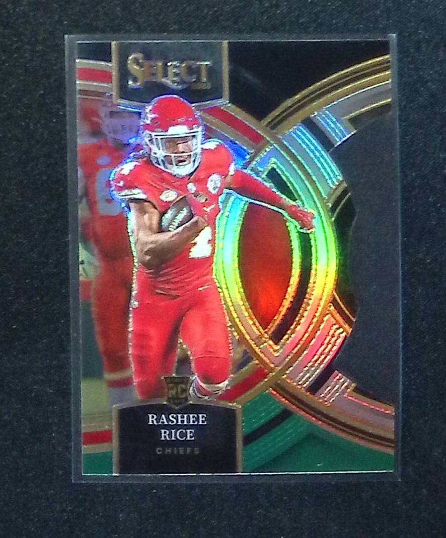 2023 Panini Select Rashee Rice Black and Green Prizms Die Cut RC Premier #132