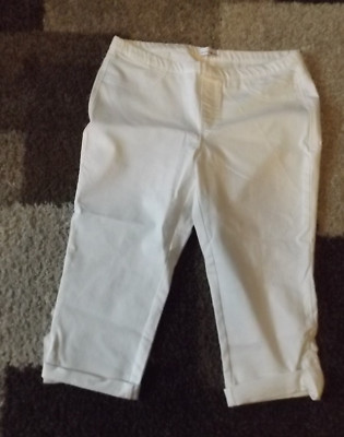 HELENA VERA ~ 48 ~ weiß ~ Jegging Jeans Capri ~ Rundumgummizug  STRETCH