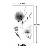 Blumen-Tattoo-Aufkleber TemporäRe TäTowierung Wasserdicht Tattoo-Aufkleber ▽
