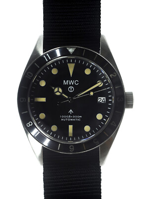 MWC Classic 1960s Pattern 24 Jewel Automatic Dual Time Zone Divers Pattern Watch